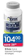 Evox CLA & Garcinia Cambogia 60 Softgels-Per Pack