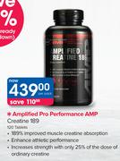GNC Amplified Pro Performance AMP Creatine 189-120 Tablets-Per Pack