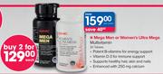 GNC Mega Men or Women's Ultra Mega Multivitamin-30 Tablets Per Pack