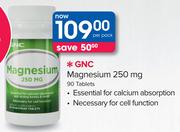 GNC Magnesium 250 mg-90 Tablets-Per Pack