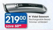 Vidal Sassoon Rechargeable Beard Trimmer VSTR8284E1