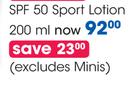 Clicks Sun Protect SPF 50 Sport Lotion-200ml