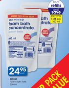 Clicks Foam Bath Refill-500ml Each