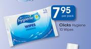 Clicks Hygiene 10 Wipes-Per Pack