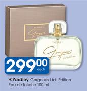 Yardley Gorgeous Ltd Edition Eau de Toilette-100ml Each