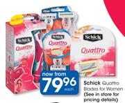 Schick Quattro Blades for Women Each