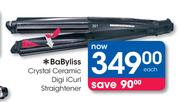 BaByliss Crystal Ceramic Digi iCurl Straightener