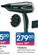 BaByliss 2200 Watt Expert Ionic Efficient AC Hairdryer