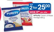 Purity Cream Of Maize Porridge-2x400g