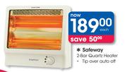 Safeway 2-Bar Quartz Heater-Each 