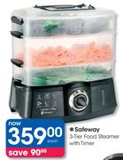 Safeway 3-Tier Food Steamer With Timer