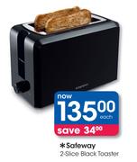 Safeway 2-Slice Black Toaster