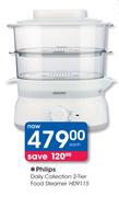 Philips Daily Collection 2-Tier Food Steamer HD9115