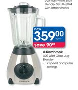 Kambrook 400 Watt Glass Jug Blender