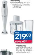 Safeway 200 Watt White Stick Blender Set with Attachments JA-2874-Per Set