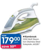 Kambrook 2200 Watt Steam Iron Stainless Steel Soleplate JA3287