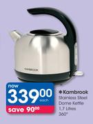 Kambrook 1.7Ltr 360 Degree Stainless Steel Dome Kettle