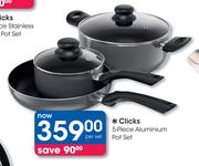 Clicks 5-Piece Aluminium Pot Set-Per Set