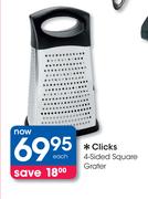 Clicks 4-Sided Square Grater-Each