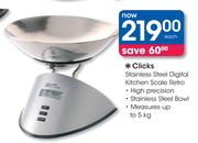 Clicks Stainless Steel Digital Scale Retro-Each