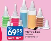 Love To Bake 16-Piece Decorating Set-Per Set