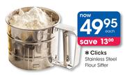 Clicks Stainless Steel Flour Sifter-Each