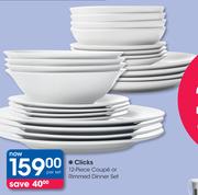 Clicks 12-Piece Coupe Or Rimmed Dinner Set-Per Set