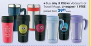 Clicks Vacuum Or Travel Mugs-Each