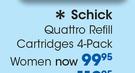 Schick Quattro Refill Cartridges 4 Pack Women-Per Pack