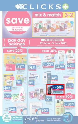 Clicks : Pay Day Savings (22 June - 23 July 2017), page 1