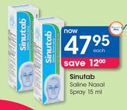 Sinutab Saline Nasal Spray-15ml Each
