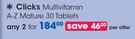 Clicks Multivitamin A-Z Mature 30 Tablets-For 2