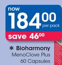 Bioharmony Meno Clove Plus 60 Capsules-Per Pack