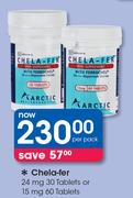 Chela Fer 24mg 30 Tablets Or 15mg 60 tablets-Per Pack