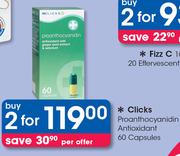 Clicks Proanthocyanidin Antioxidant 60 Capsules-For 2