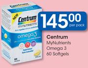 Centrum MyNutrients Omega 3 60 Softgels-Per Pack