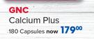 GNC Calcium Plus 180 Capsules-Per Pack