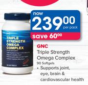 GNC Triple Strength Omega Complex 90 Softgels-Per pack