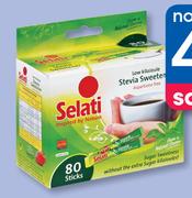 Selati Stevia Sweetener 80 Sticks-Per Pack