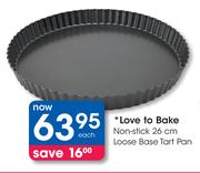 Love To Bake Non-Stick 26cm Loose Base Tart Pan