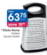 Clicks Home 4-Sided Square Grater