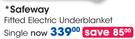 Safeway Fitted Electric Underblanket Single-Each