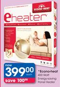 Econo-Heat 400 Watt Energy-Saving Panel Heater-Each