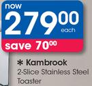 Kambrook 2 Slice Stainless Steel Toaster