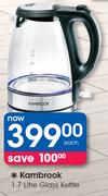 Kambrook 1.7Ltr Glass Kettle