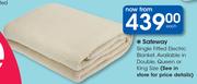 Safeway Single Fitted Electric Blanket