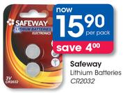 Safeway Lithium Batteries CR2032-Per Pack