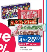 Nestle Chocolate Bars - 4's