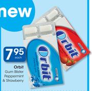 Orbit Gum Blister Peppermint & Strawberry - Each