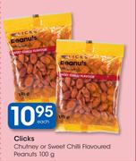 Clicks Chutney Or Sweet Chilli Flavoured Peanuts - 100g Each